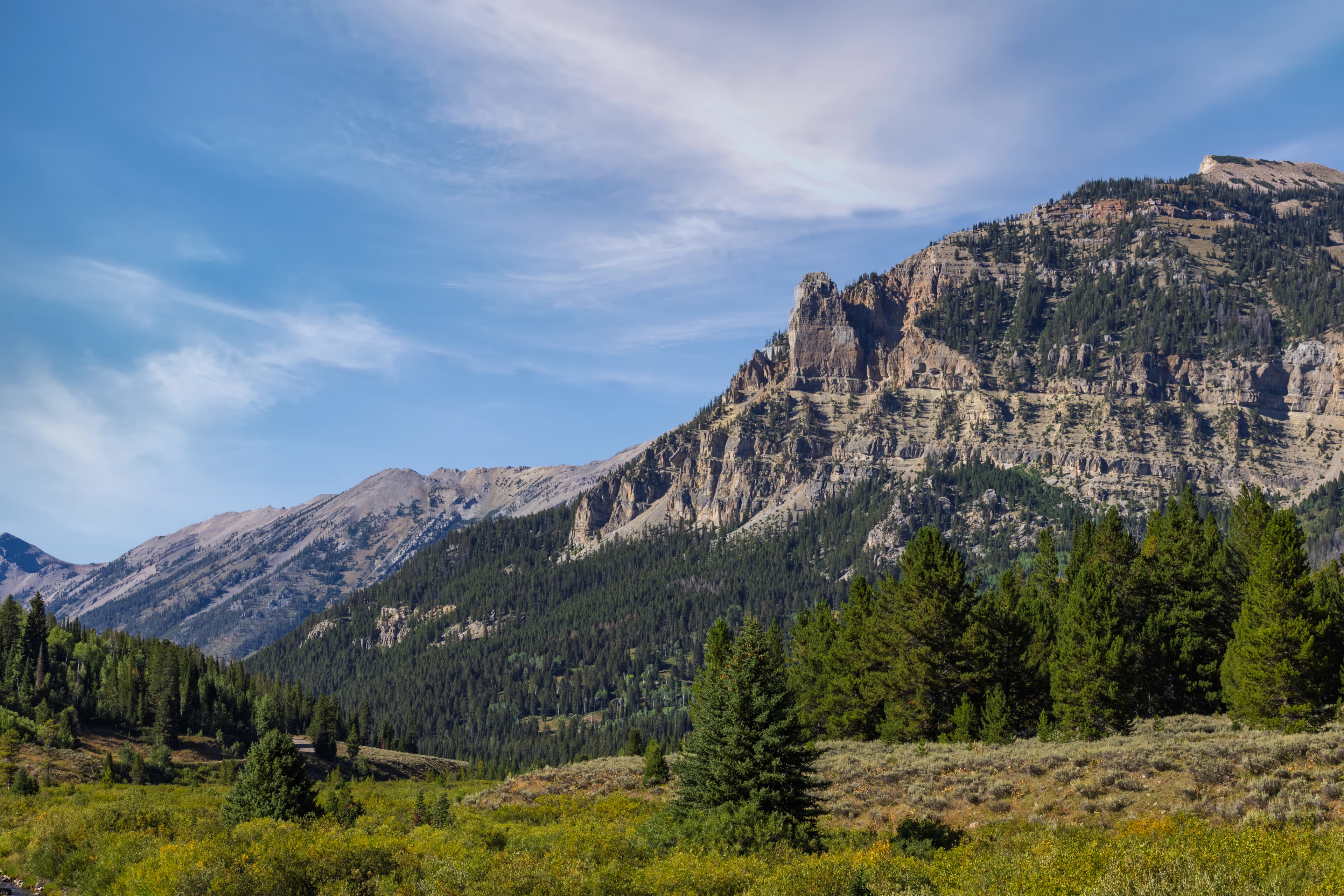 view of mountain Wyoming range